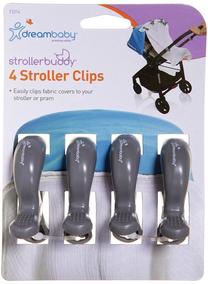 Зажим для коляски Dreambaby Strollerbuddy Clips F2214, серый цв.