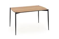 Stalas, ąžuolo sp./juoda sp., 120 cm x 80 cm x 75 cm