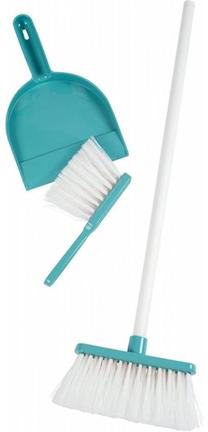 Игрушечный инструмент, метла Smoby Cleaning Kit, белый цв./бирюзовый цв.