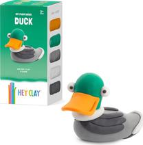 Набор для изготовления глиняных фигурок, утка Hey Clay Farm Birds, многоцветный