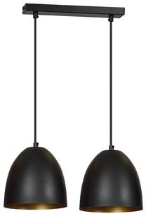 Valgusti rippuv Emibig Lenox 2 410/2, E27, 2 x 15 W, kuldne v./must v. / must v., 18 x 19 cm