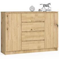 Komoda Akord Furniture Factory K140, artisan oak sp., 99 cm x 40 cm x 138 cm