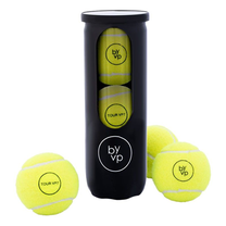 Padel tenisa bumbiņu komplekts BYVP Tour VP7, dzeltena krās., 3 gab.