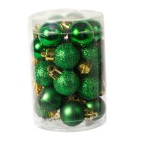 Eglutės žaisliukų rinkinys Christmas Touch, žalia sp., 2.5 cm, plastikas, 24 vnt.