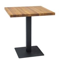 Stalas Puro, ąžuolo/juoda, 80 cm x 80 cm x 76 cm