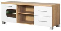 ТВ стол Bodzio Panama PA13, коричневый цв./белый цв., 138 см x 44 см x 54 см