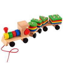 Attīstoša rotaļlieta Geometric Building Block Car, daudzkrāsaina