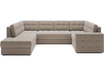 Kampinė sofa - lova Blewett Sola, smėlio sp., kairinė, 299 x 198 cm x 87 cm