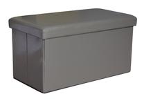 Pufas Domoletti Rio, pilka sp., 76.5 cm x 40.5 cm x 40.5 cm