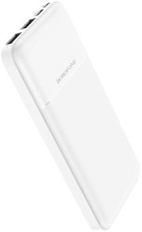 Lādētājs-akumulators (Power bank) Borofone, 10000 mAh, balta krās.