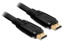Провод Delock High Speed HDMI-A flat HDMI A male, HDMI A male, 1 м, черный цв.