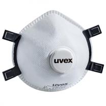 Respirators, ar vārstu Uvex, balta krās., Universāls