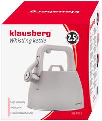 Arbatinukas su švilpuku Klausberg KB 7916, 2.5 l, pilka sp.