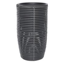 Puķu pods Home4you 38062, plastmasa, 30 cm x 30 cm, Ø 30 cm, pelēka krās.