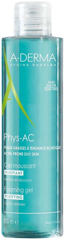 Очищающий гель для лица A-Derma Phys-AC Purifying Foaming, 200 мл