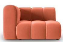 Modulinė sofa Micadoni Home Lupine Velvet, koralinė sp., kairinė, 114 x 87 cm x 70 cm
