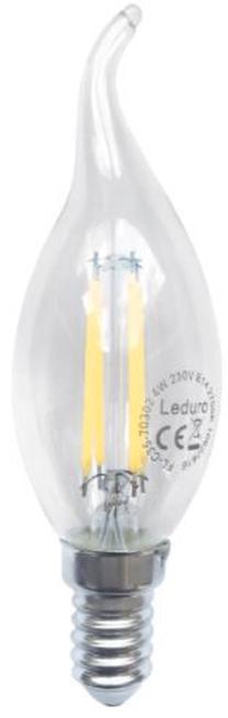 Lemputė LEDURO Filament LED, B35, 2700 °K, E14, 4 W, 400 lm