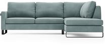 Kampinė sofa Homede Corni, mėlyna sp., dešininė, 295 x 220 cm x 86 cm
