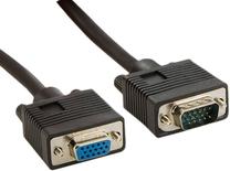 Vads 4World VGA Male, VGA female, 3 m, melna krās.