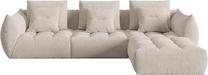 Modulinė sofa Micadoni Home Bloom City05, tamsaus smėlio spalva, 332 x 216 cm x 95 cm
