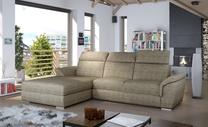 Kampinė sofa Trevisco Berlin 03, šviesiai ruda sp., kairinė, 216 x 272 cm x 100 cm
