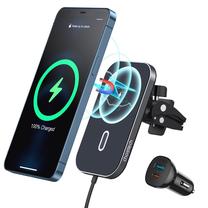 Auto telefonihoidik Choetech MagSafe T200-F, must v.