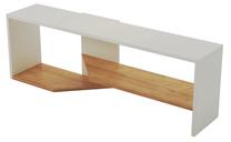 ТВ стол Kalune Design Vega, дубовый цв./белый цв., 123.6 см x 27.8 см x 40 см