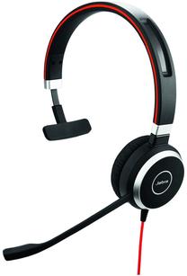 Ausinės Jabra Evolve 40 Mono, juoda sp./raudona sp. Prekė su pažeista pakuote.