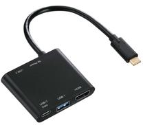 Adapteris Hama USB 3.1 x 2, HDMI female / USB, melna krās.
