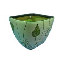 Gėlių vazonas IP10-168, keramika, 16 cm x 16 cm, Ø 16 cm, žalia sp.