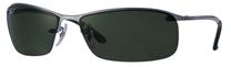 Sporta saulesbrilles Ray-Ban RB3183 004/9A 63-15, 63 mm, melna krās./zaļa krās.