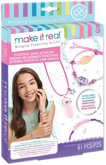 Набор для изготовления украшений Make It Real Gem Stone Jewelry, многоцветный