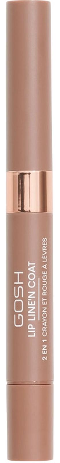 Lūpų pieštukas Gosh Line'n Coat 2 in 1, 2.9 g, soft nougat, 3