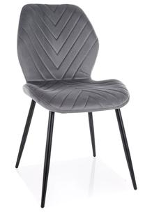 Valgomojo kėdė Mike Velvet, matinė, pilka sp., 56 cm x 48 cm x 86 cm