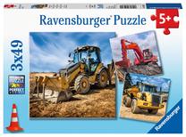Dėlionė 3in1 Ravensburger Digger at work! 05032, 18 cm x 18 cm, 147 vnt., įvairių spalvų