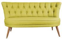 Sofa Hanah Home Richland 2-Seat, geltona sp./žalia sp., 140 x 71 cm x 80 cm