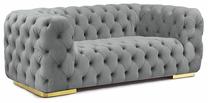 Sofa Chester 2, pilka sp., 194 x 97 cm x 67 cm