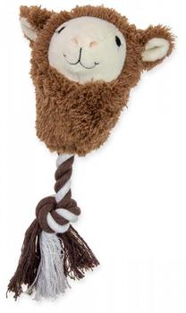 Rotaļlieta sunim, plīša manta Karlie Alpaca 522423, 26 cm, brūna krās.