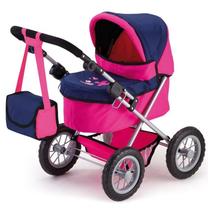 Коляска для кукол Brimarex Trendy 6130133, синий цв./розовый цв.