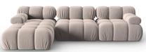 Kampinė sofa Micadoni Home Bellis MIC_SET5L_2_F1_BELLIS7, smėlio sp., kairinė, 285 x 122 cm x 63 cm