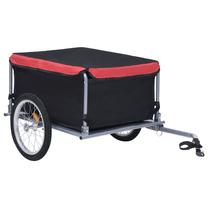 Dviračio priekaba VLX Bike Cargo 10746950, plienas/audinys, juoda sp./raudona sp.