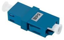 Оптический аттенюатор Qoltec Singlemode LC/UPC - LC/UPC, синий цв.