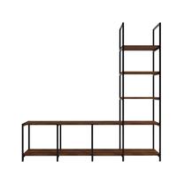 Pastatoma lentyna Kalune Design Anvers L587, riešuto sp., 180 cm x 180 cm x 50 cm