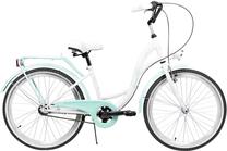 Dviratis miesto Azimut Julie 3-Speed, 24 ", balta sp./turkio sp.
