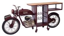 Konsoles galds Amadeus Moto, sarkana krās., 65 cm x 220 cm x 100 cm