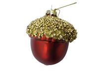Eglutės žaisliukas Christmas Touch Acorn, raudona sp., 10.5 cm, stiklas
