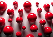 Fototapete Artgeist Red Balls XLFT1128, 175 cm x 175 cm