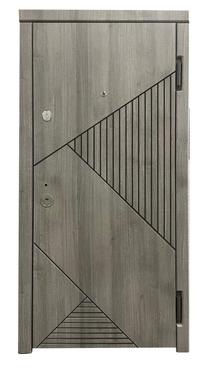 Наружная дверь квартиры ELEGANT 100, правосторонняя, серый цв., 206 x 88 x 10 см