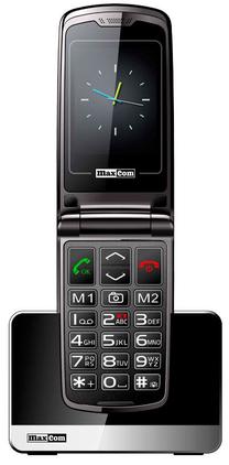 Telefons ar pogām Maxcom MM822, melns krās.