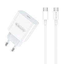 Kelioninis įkroviklis Jellico AK-180, USB Type C, 100 cm, balta sp., 20 W
